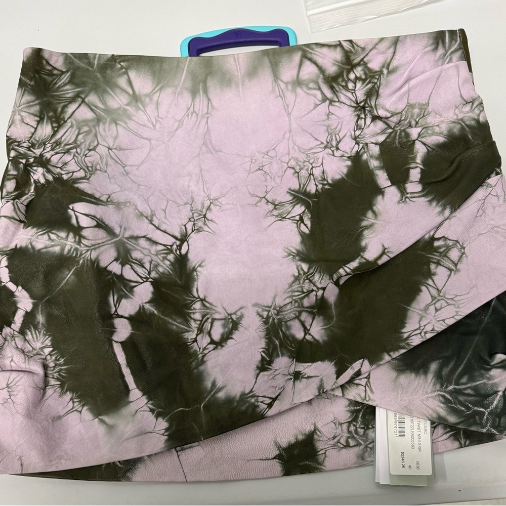 Off-White Twist Tie-Dye Mini Skirt NWT Military Lilac size 40